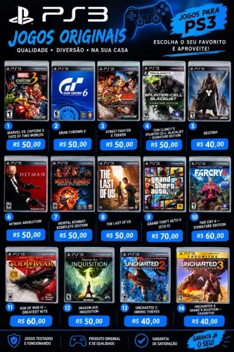 Jogos PlayStation 3 Originais