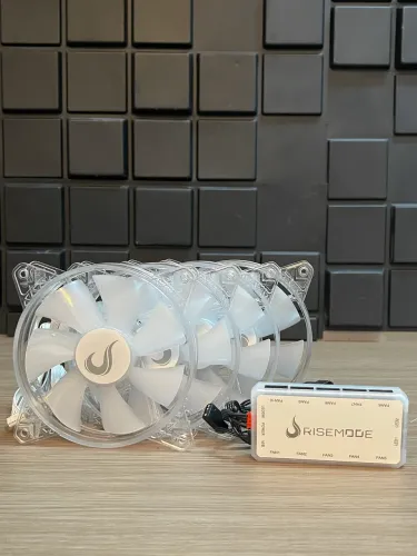 4X FANS CRISTAL SOUND ARGB C/ CONTROLADORA
