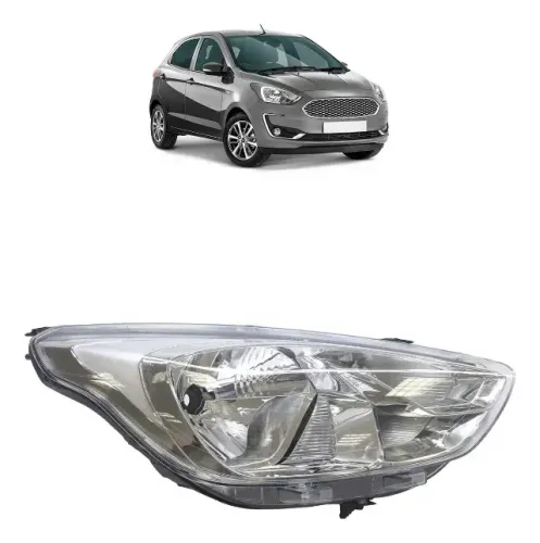 Farol Ford Ka 2014 A 2018 Mascara Cromada C/detalhe Direito/passageiro