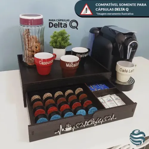 Cafeteira Delta Q Qool Auto 127v Preta Cápsula + Bandeja (Usado)