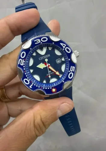 Relógio Citizen Orca Pulseira de Silicone Masculino Novo Envio Rápido 