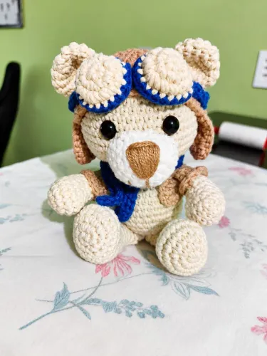 Urso de crochê feito a mão