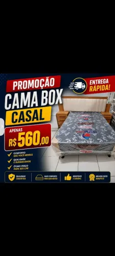 Cama box casal, promoção válida por pouco tempo