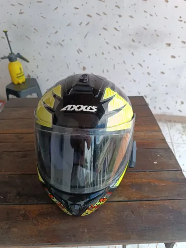 Vendo Capacete Axxis Eagle / Draken N° 58 com comunicador