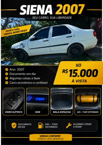 Fiat Siena Tetrafuel 1.4 MPI Fire Flex 8V 4P 2007