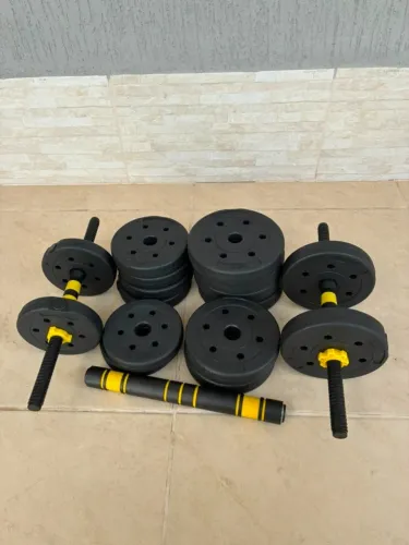 Kit Halteres + Barra 30kg Beel Pro - Pouco Uso
