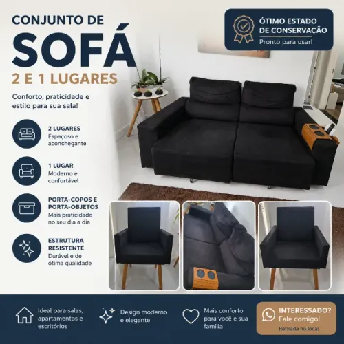 Sofá e poltrona