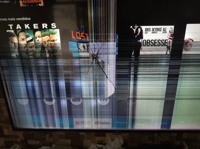 Smartv Samsung UN55ku6000g tela quebrada 