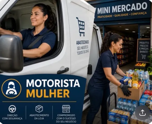 VAGA FEMININA PARA MOTORISTA E REPOSITORA DE MINI MERCADO 