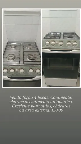 Fogão, máquina de lavar e poltrona única