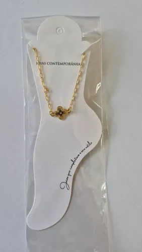 Tornozeleira Van Cleef dourada.