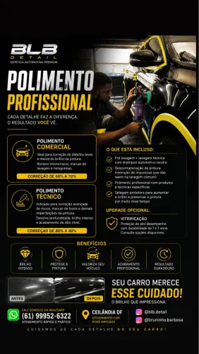 Polimento profissional e vitrificação de pintura 