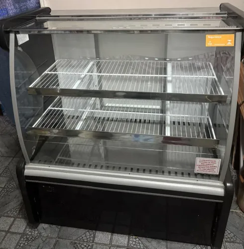 BALCAO REFRIGERADO CLASSIC AR FORCADO PRETO 1,00MT C/ILUMINACAO - POLO FRIO