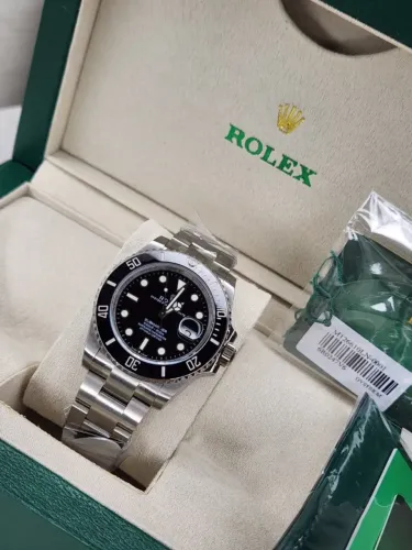 Relogio Rolex Novo Submariner No Date 41mm, Oystersteel SUPER CLONE + CAIXA + CARTAO NFC