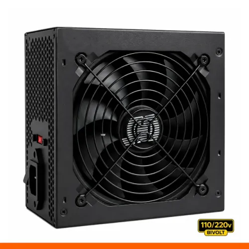 Fonte de Alimentação ATX 550W K-Mex PCWells PK-550 Fan 120mm Silenciosa