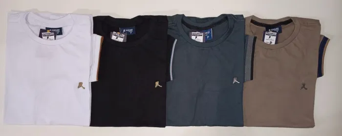 Camisa básica com punho listrado 30.1