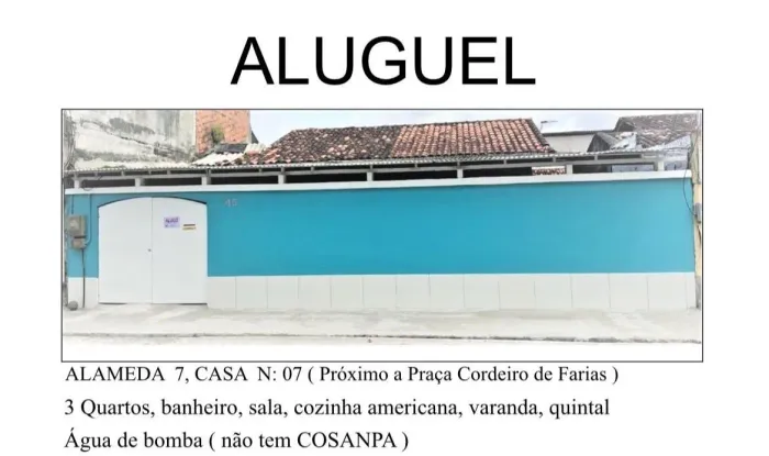 Casa próximo a praça Cordeiro de Farias (200m)