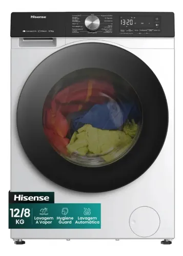 Lava e Seca Hisense 12kg WD3S12 Wi-Fi Inverter | 127V e 220V