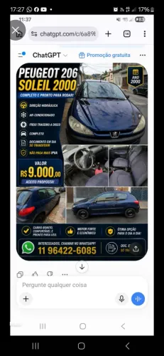 Peugeot 206 Soleil 1.6 3P 2000