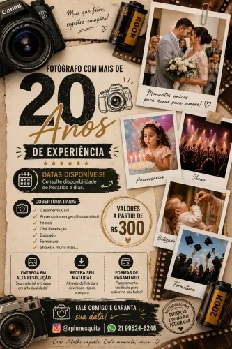 ? Fotógrafo para Aniversários e Eventos | A partir de R$ 300