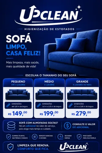 Higienização de estofados - Agende seu horário 
