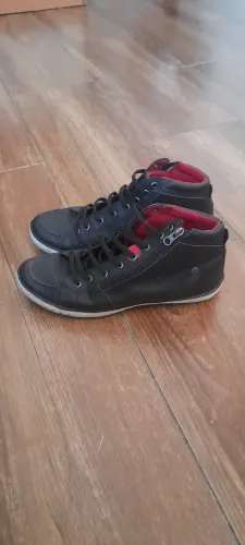 Sapatenis N39 masculino couro cano alto 