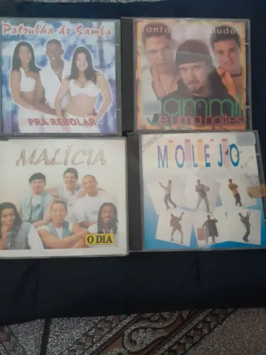 CDs Originais Axé e Pagode Anos 90/2000 - Molejo, Patrulha do Samba, Jammil, Malícia