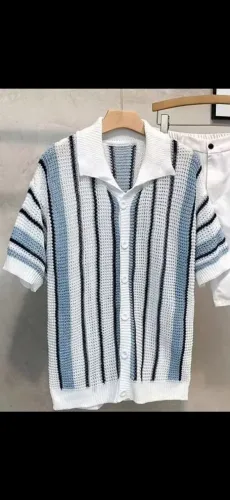 Camiseta masculina manga curta malha de verão