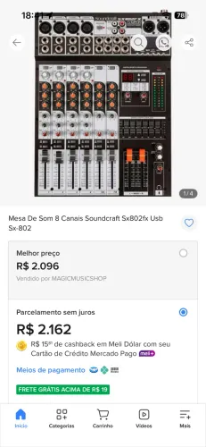 Mesa de Som Soundcraft