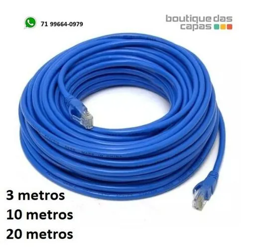 Cabo de rede internet Lan Utp rj45 3 5 metros 10 metros 15 metros e 20 metros 50 metros