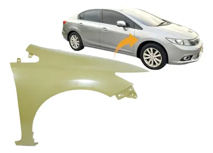 Paralama Civic 2012 2013 2014 2015 2016 Lado Direito Novo