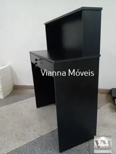 Balcão Caixa Recepção - MDF Preto