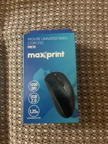 Mouse Maxprint Universitario 1.200 Dpi Usb 2.0 Com Fio Preto<br>