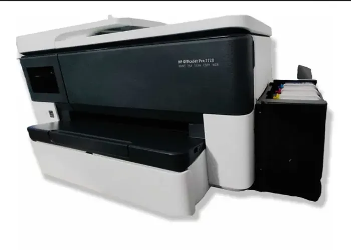 Impressora Hp 7740 com Bulk, A3 colorida revisada e pouco uso