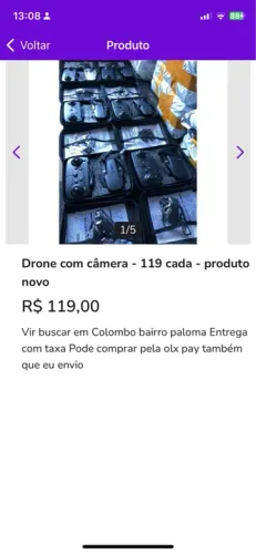 Drone com câmera - Novo