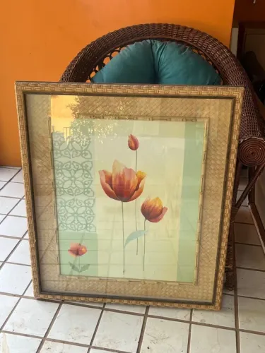 Quadro para decorar com imagem de flores