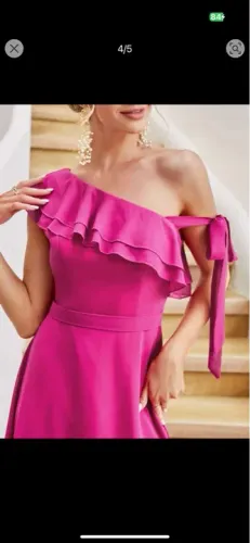 Vestido rosa longo tamanho 40