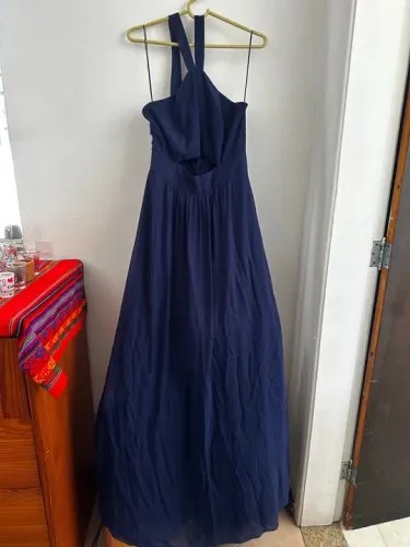 Vestido Longo Azul Escuro - Tamanho M