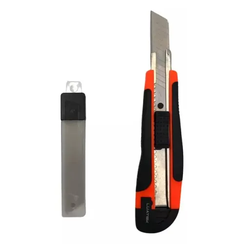 Kit de Estilete Profissional Luatek LWJ-157 18mm com 3 Lâminas Emborrachado - WZetta