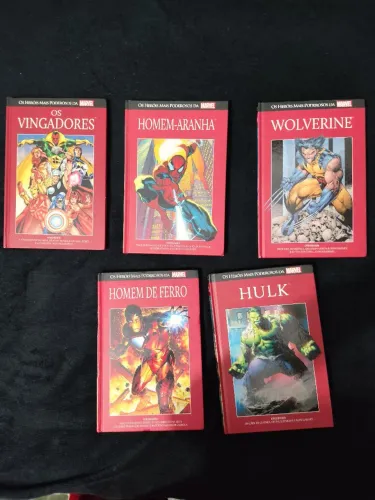 HQ Marvel coleção os heróis mais poderosos da Marvel 5 volumes 