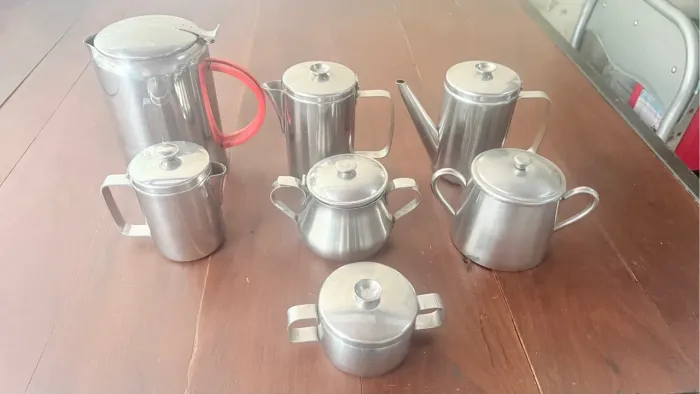 Utensílios de inox chá e café 