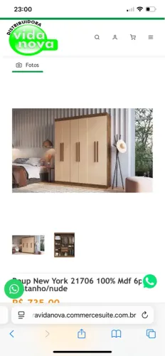 Guarda Roupa New York 6 Portas 100% MDF
