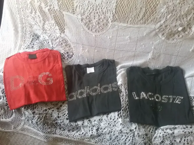 Camisetas, calças e coletes jeans - lotinho