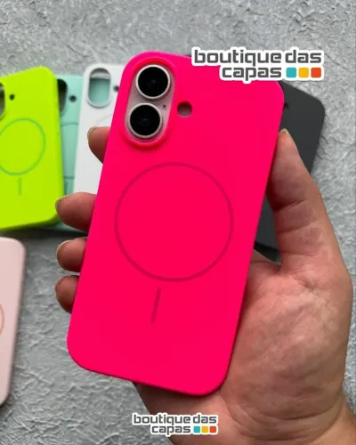 CAPA CASE MAGSAFE VELUDADO IPHONE 12 13 14 15 16 15 PRO MAX 16 PRO MAX