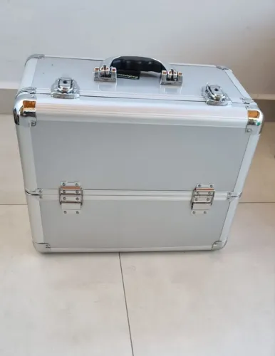 Maleta de maquiagem em alumínio grande profissional 