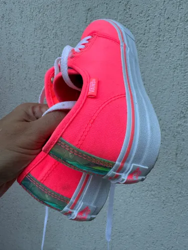 Tênis vans rosa neon 36 original 