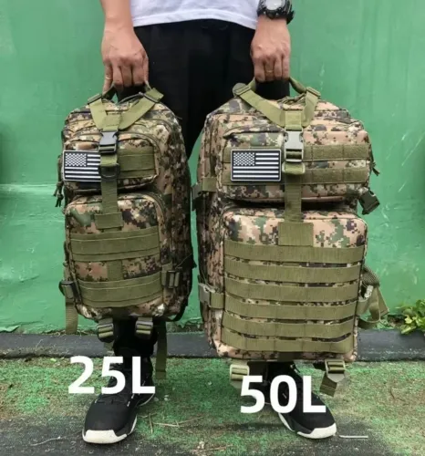Mochila Tática Militar 25L e 50L - Resistente