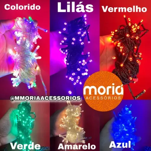 Pisca Pisca Natalino 9.5metros 100Leds Cores Variadas