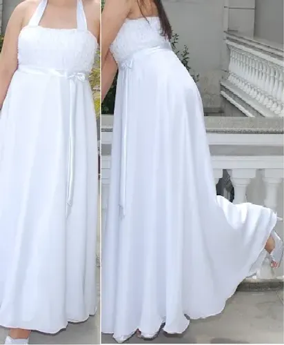 Vestido de Noiva Branco Elegante - Casamento Civil / Cartório - Usado 1 vez