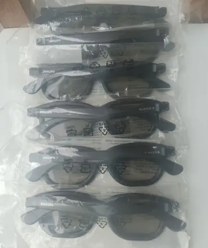 6 óculos 3D Philips originais (4 lacrados) novos